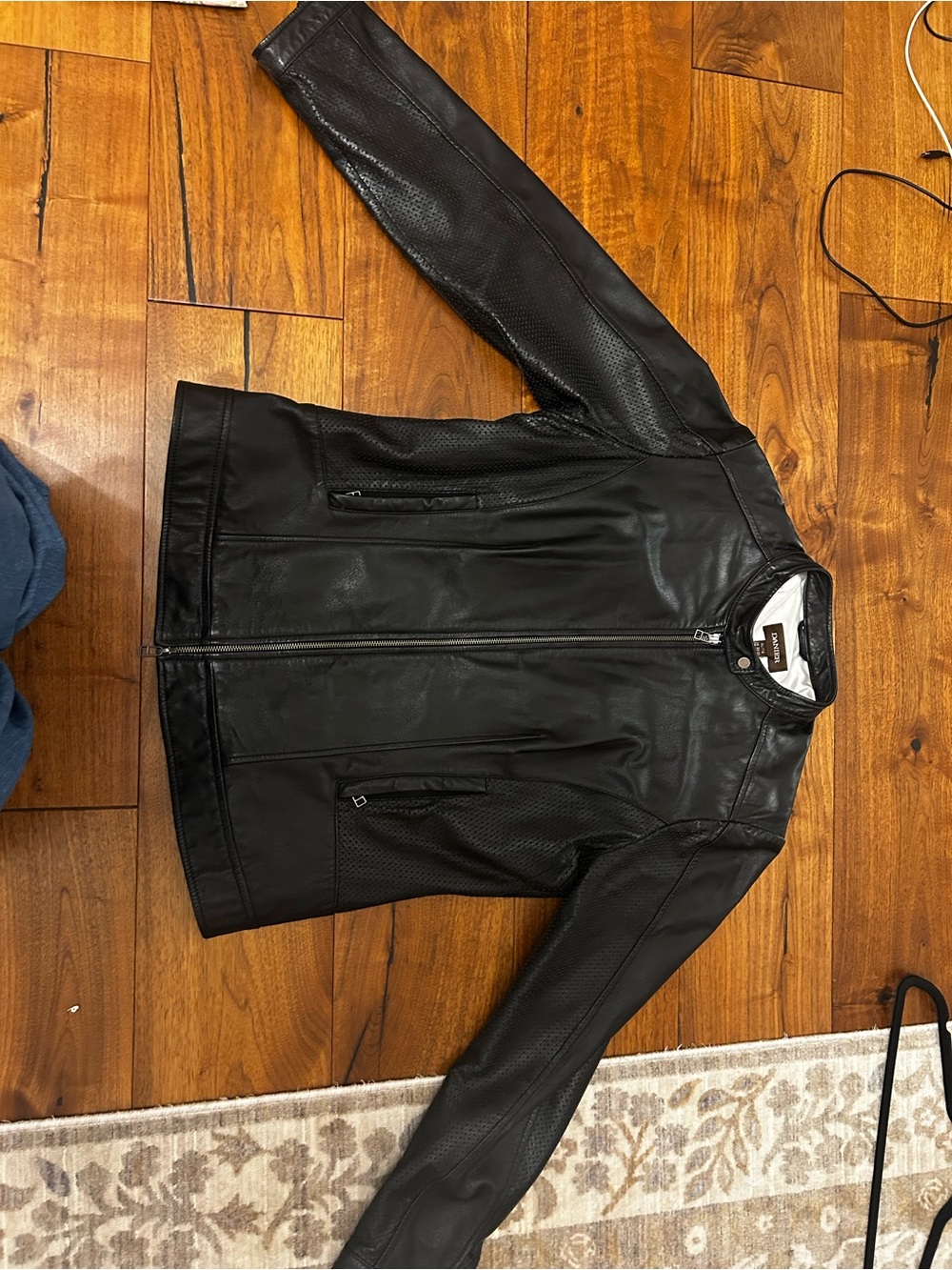 Women’s Black Leather Jacket - Classic Zip Front